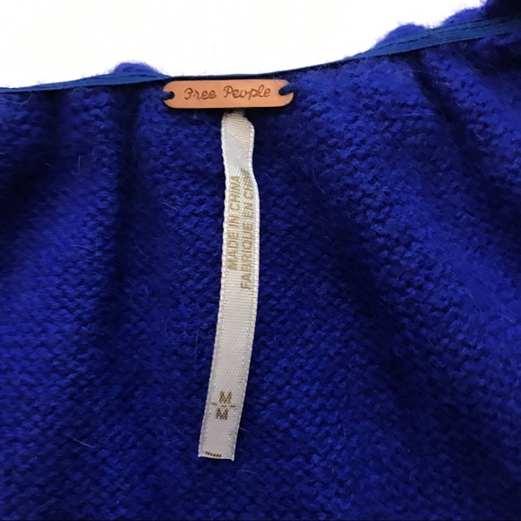 Free People Open-back Babydoll Royal Blue Sweater - Picture 4 of 7